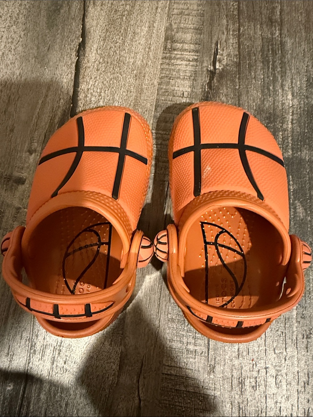 CROCS Kids Orange Basketball-Themed Clogs